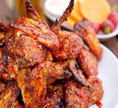 Sweet & Savory Honey Apricot BBQ Wings